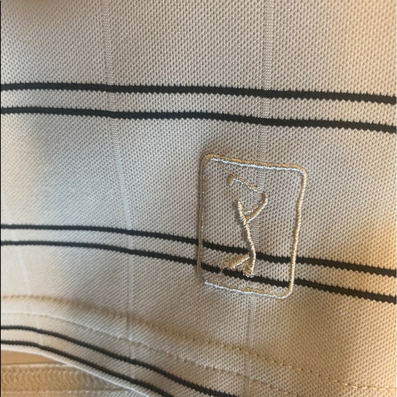 PGA Tour Cream Colour Polo Shirt, XL - Picture 3 of 4